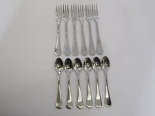 Cambridge Silversmiths Stainless CHARM 6 Cocktail Forks & 6 Demitasse Spoons