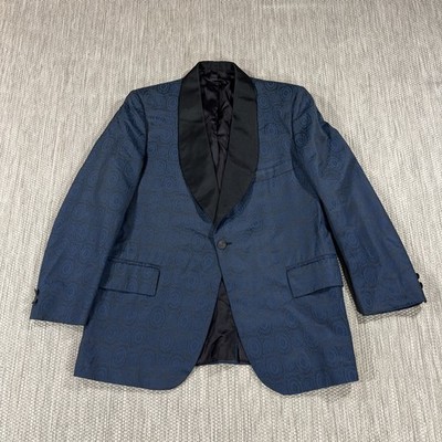 Lord West Formal Wear Dinner Jacket US 41 VTG 50's Midnight Blue Tuxedo Blazer
