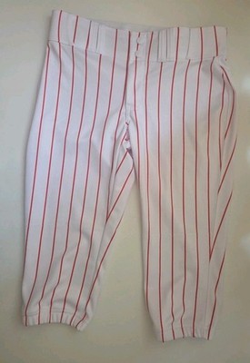 Womens CHAMPRO Fastpitch Softball Pants White w/ Red Pinstripes Medium New NWOT