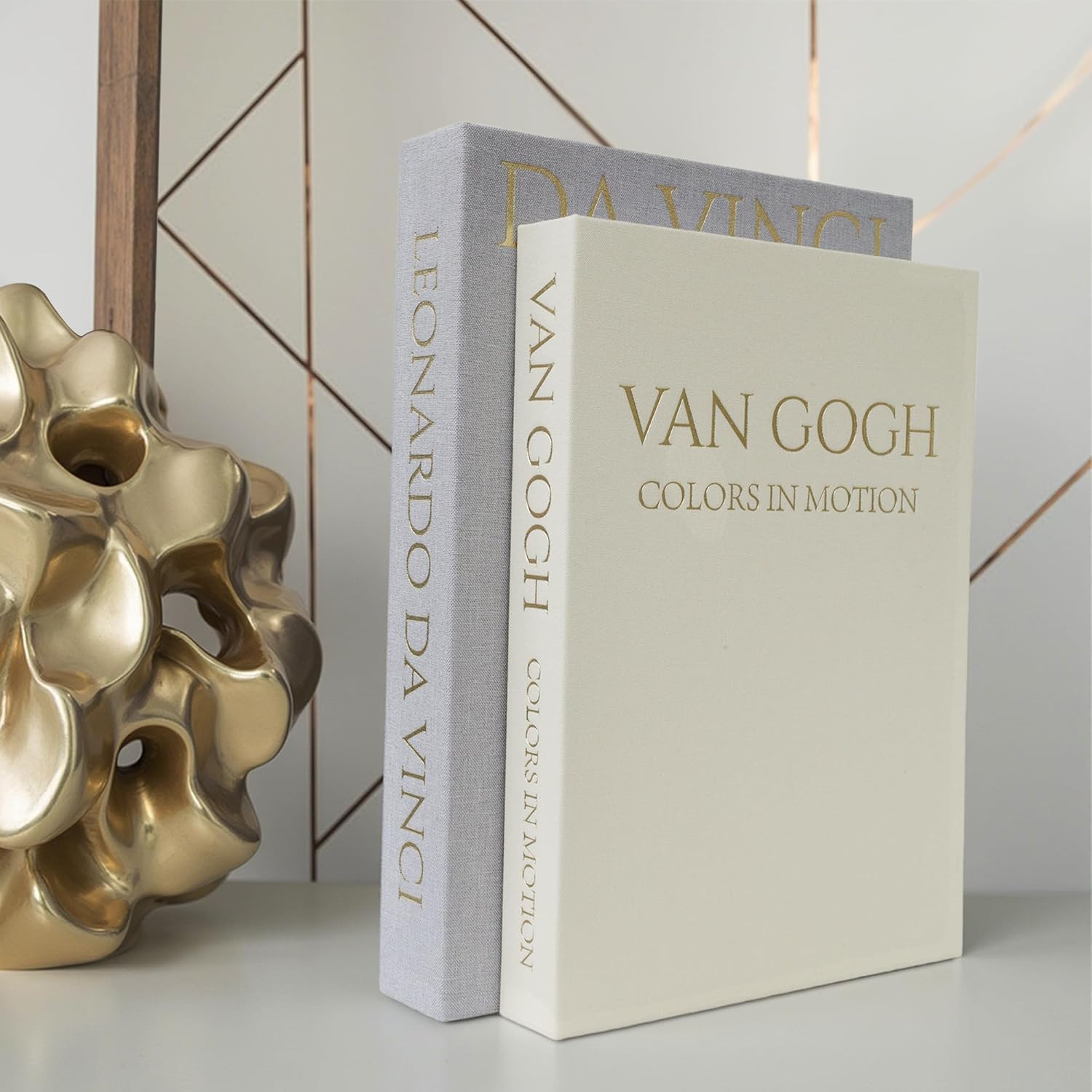 Decorative Linen Book Set of 2, Faux Book Storage Box, Coffee Table and Bookshel