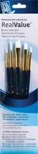 Princeton Artist Brush Synthetic White Taklon Real Value Brush Set-5/Pkg