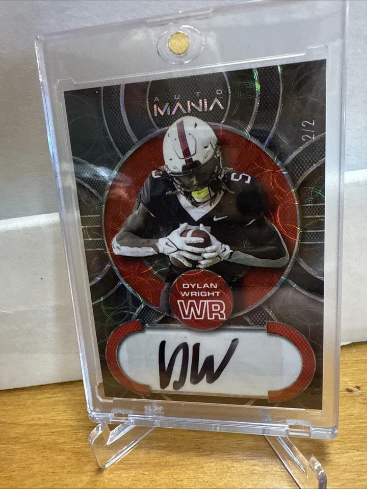 2022 Wild Card Auto Mania Retail -Dylan Wright Platinum Blue /2 - Image 2 of 4