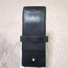 Montblanc Astuccio Portapenne in Pelle 3 Slot per Penna Organizzatore da Viaggio per Uomo Donna