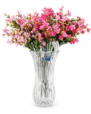 Crystal Clear Glass Flower Vase- Light weight decorative vase