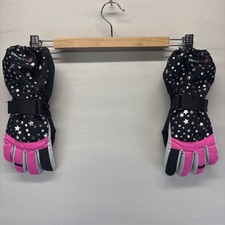 Swiss Tech Girls Small - Medium Winter Gloves Black Pink Ski Winter Thick Warm