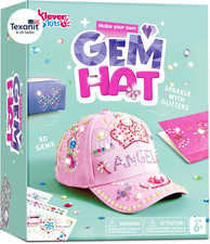 Decorate Your Own Baseball Cap with 7 Sheets Gems Stickers, Art & Crafts Kit for