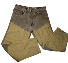 Vintage Wrangler Rugged Wear Tan Brush Field Pants 33145NB Made in USA 38x30
