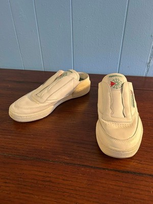 Reebok Club C Laceless Mule Women's 6.5 Chalk White Green Slip-On