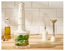 Silvercrest Set Frullatore a Immersione Frullatore Cromato Retrò 1973 SSMSR 600 A1, Crema, 600W