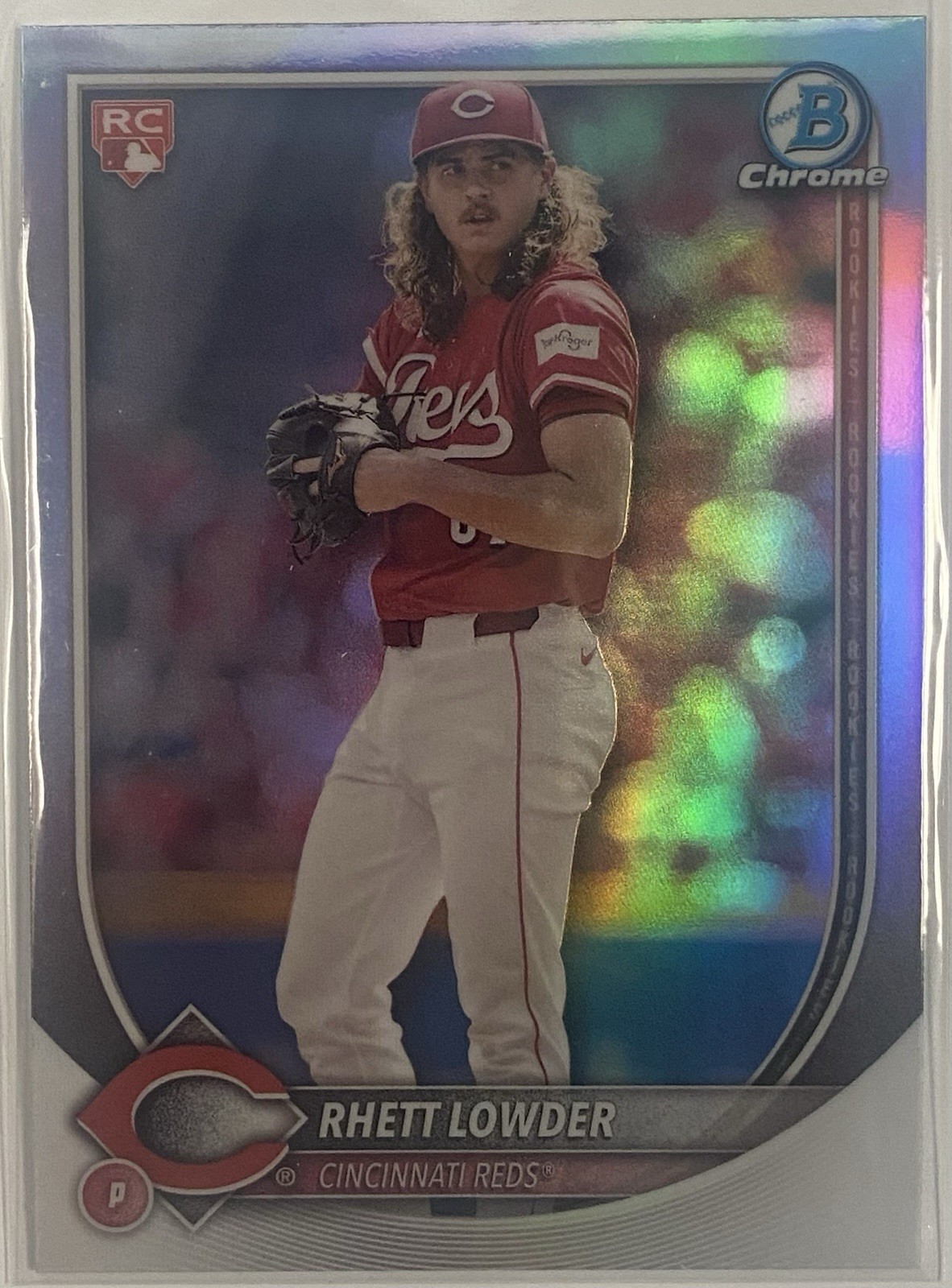 2025 Bowman #6 Rhett Lowder Bowman Chrome Red Rookie Logo