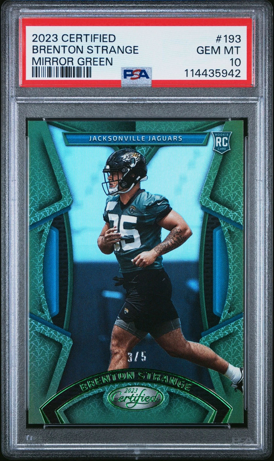 Brenton Strange Panini Certified #193 Mirror Green