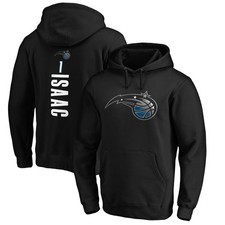 Men's Jonathan Isaac Black Orlando Magic Playmaker Name & Number Pullover Hoodie