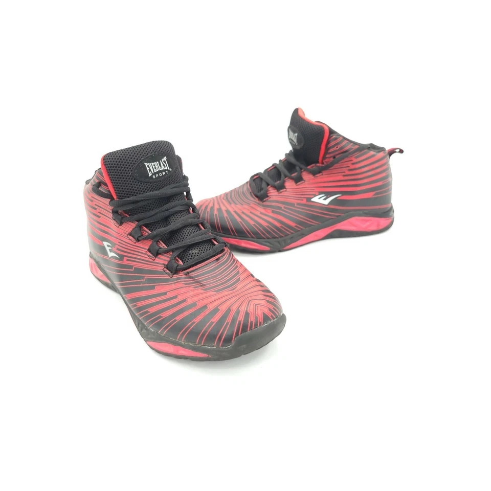 Everlast Zapatos Boxeo Atléticos Para Hombre Rojo Negro Con Cordones Punta Redonda Talla 6M Foto 2 de 4
