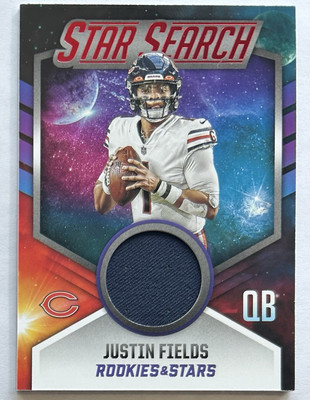 2021 Panini Rookies & Stars Justin Fields RC #SS-JF Star Search Bears Mem Jersey
