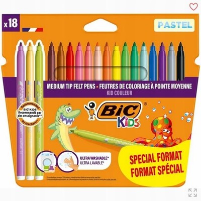 Kid Couleur Pastel Marker 18 Stk. Waschbar Zeichenstifte Kinder