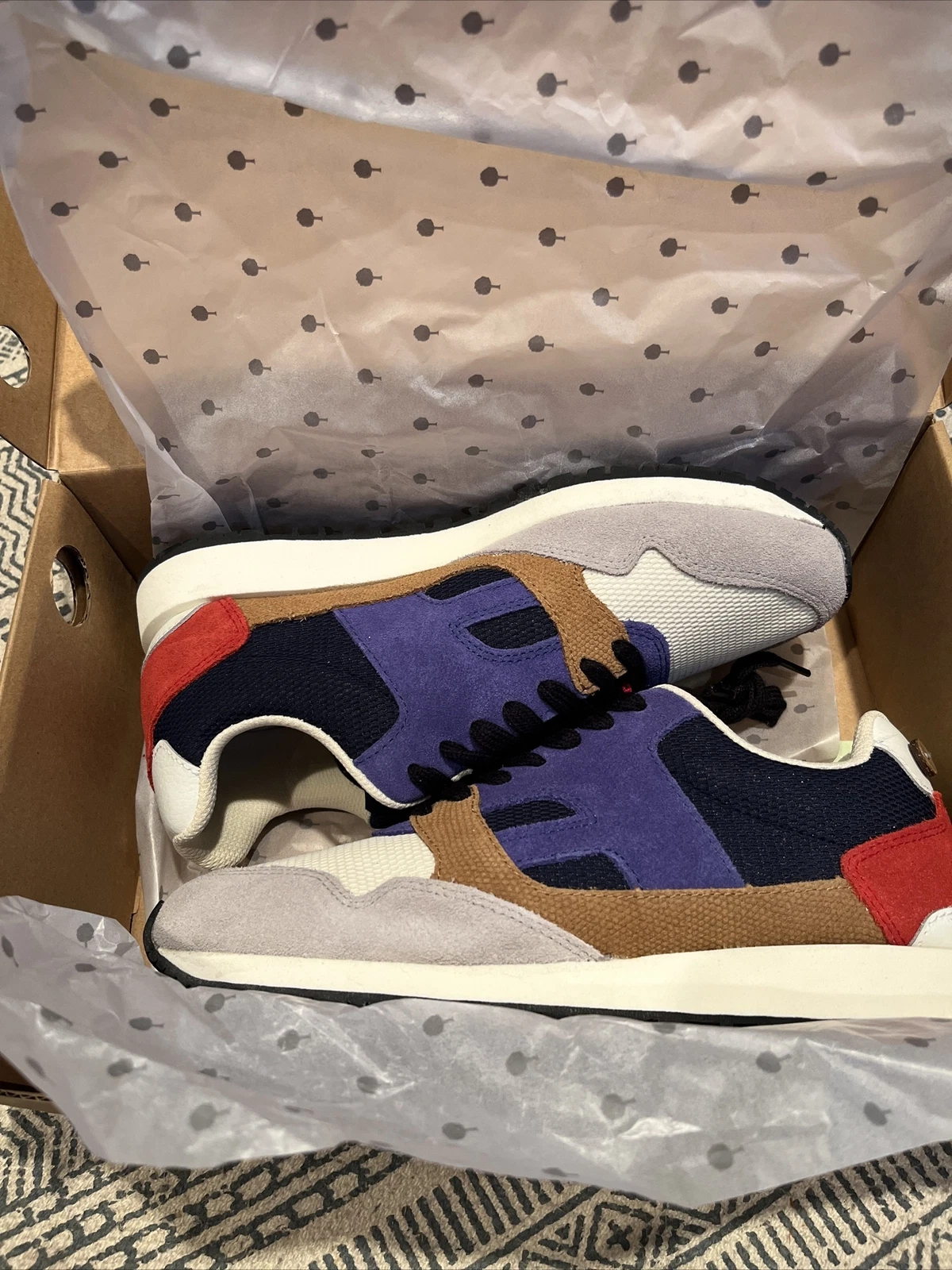 Faguo IVY SYN Woven Suede Sneaker Shoe Size 6 NAV31 New In Box Blue Purple Navy
