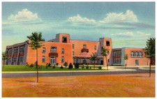Postcard Albuquerque NM Administration Building, University of New Mexico