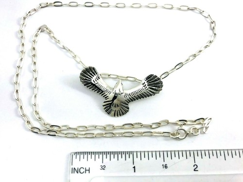 925 Sterlingsilber Adleroberteil mit 20 Zoll/50 cm Flachseilkette 9 Gramm - Bild 8 von 12