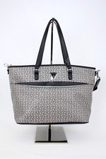 Guess Black Travel Bag/Tote Lottie Collection With Logo Design Strap NWT