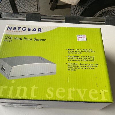 Netgear USB Mini Print Server PS121,  Brand New (Factory Sealed)