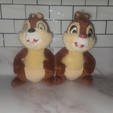 Disney Parks Chip  Dale 9" Plush Lot of 2 Dolls Authentic Theme Park Chipmunks