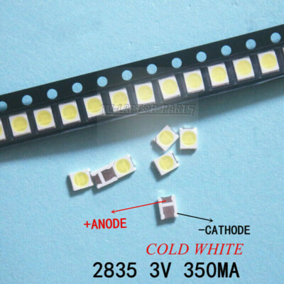 100pcs 3528 2835 3V LED Beads 350mA for LED TV Backlight Strip Bar,Repair TV