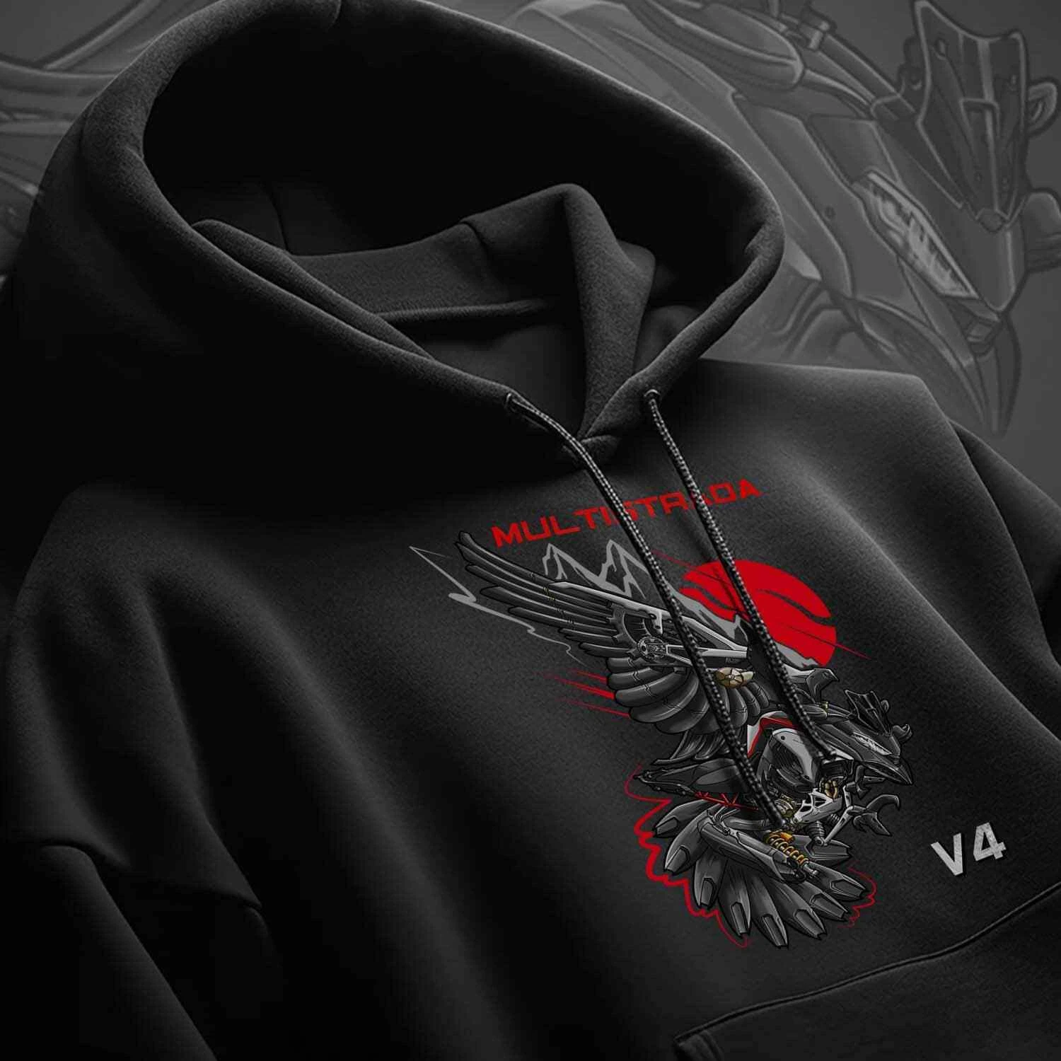 Ducati Multistrada V4 Motorcycle Hoodie Pullover for Riders