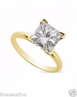 CHARLES & COLVARD 14K GOLD ENGAGEMENT RING 6 LIFE WARRANTY #charlesandcolvard