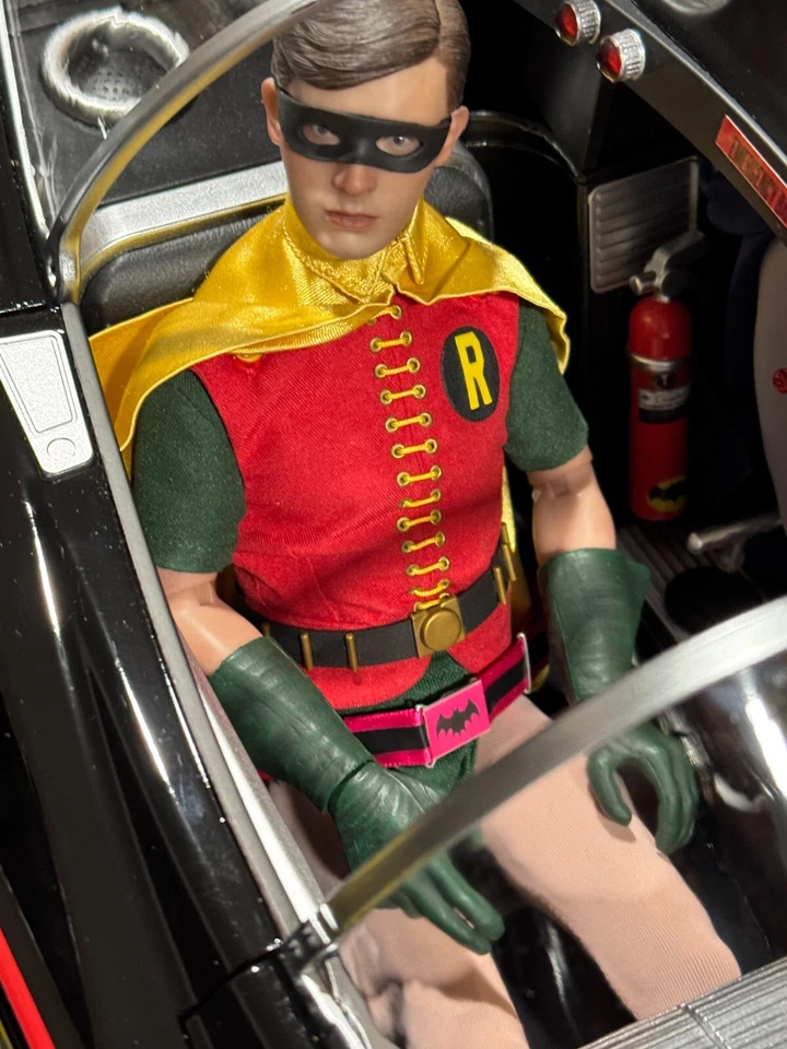 Two Piece Magnetic Custom 1/6 Scale 1966 Batmobile Cloth and Metal Seatbelts - Image 4 of 4