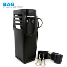 Two Way Radio Leather Protective Sleeve Shoulder Bag Holster Case for Motorola