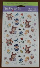 American Greetings Easter stickers, bunnies, chicks, butterflies, 4 sheets, NIP