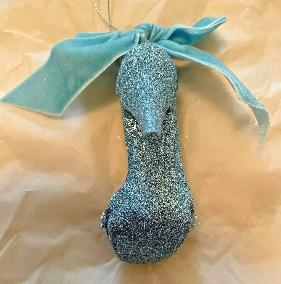 Blue Glitter & Rhinestone High Heel Shoe ornament, NWT eBay