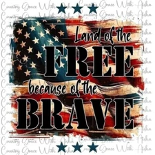 Sublimation Print Land Of The Free Ready To Press Paper Ink Heat Transfer