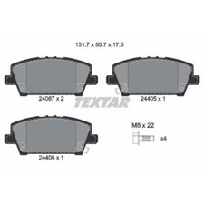 TEXTAR Bremsbeläge Bremsbelegsatz vorne für Honda Civic VIII Hatchback