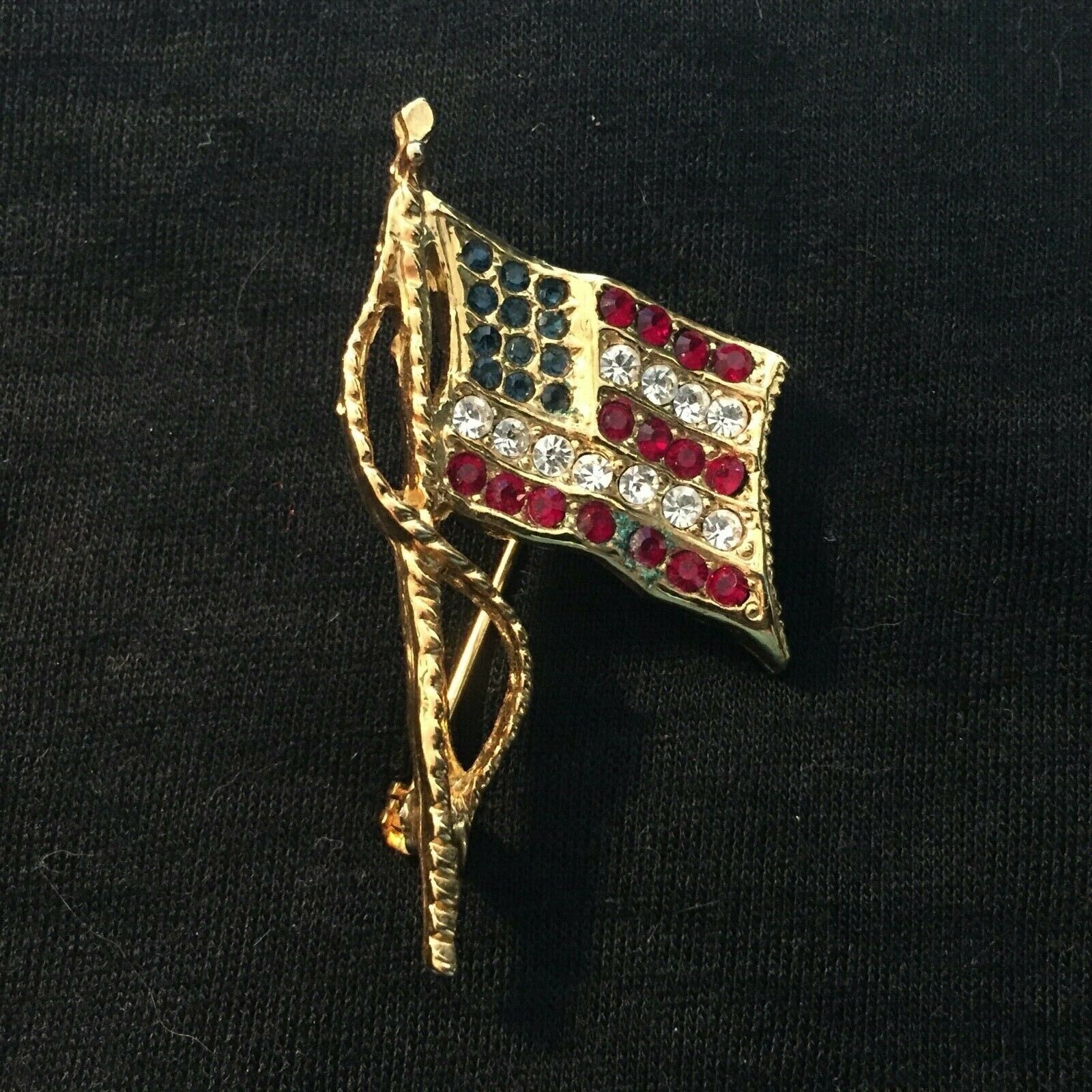 Vintage Napier style Pin Brooch Rhinestone USA Americ… - Gem