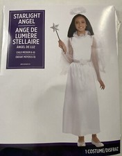 Starlight Angel Girl White Dress Up Halloween Child Costume Size Medium 8-10