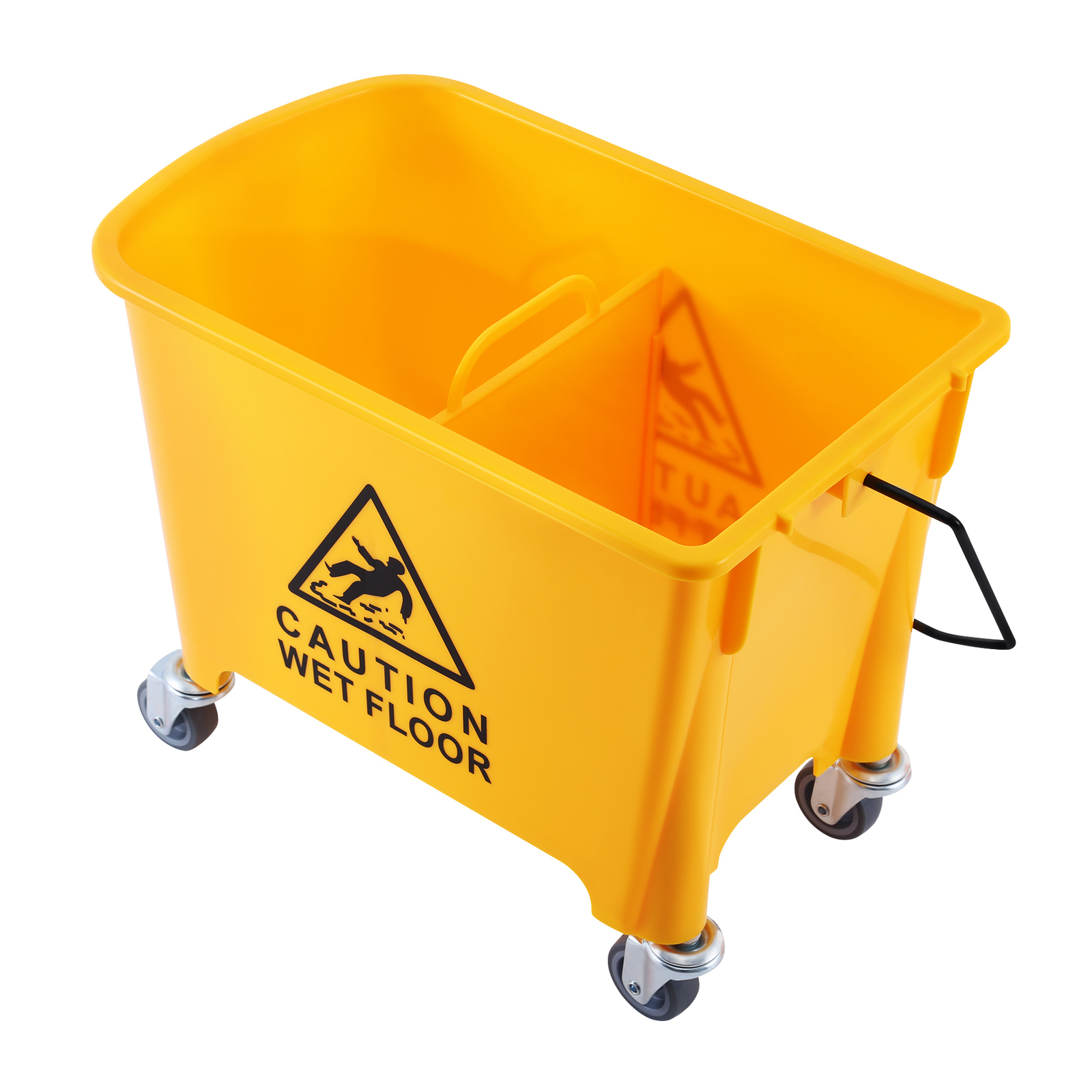 Side Pressure Wringer Combo Home Rectangular Mop Bucket with Wheel 5 Gallon 20qt