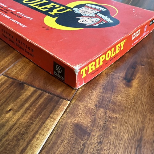 Vintage Tripoley Board Game Vinyl Mat 1965 Complete Cadaco - Picture 12 of 20