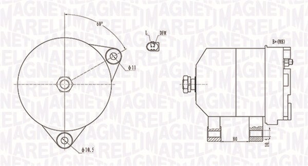 MAGNETI MARELLI 063731913010 Alternator for CITROËN,IVECO,PEUGEOT