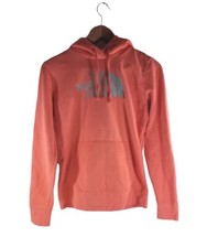 The North Face TNF Orange Womens Size Small Petite Hoodie Sweatshirt Drawstring
