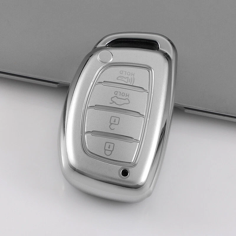 TPU Car Key Fob Cover 4 Button For Hyundai Tucson Sonata Ioniq Creta Elantra - Image 3 of 4