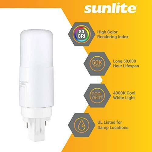 Sunlite 85431-SU LED PLV Vertical Plug in Light Bulb, 7 Watts (13W Equivalent), - Image 3 of 4