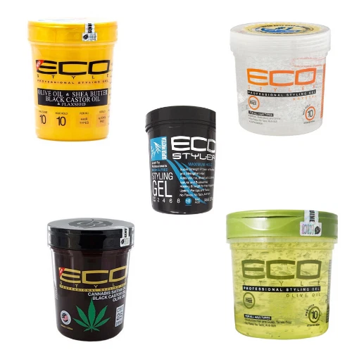 ECO STYLER GEL - COCONUT, OLIVE, ARGAN,SUPER PROTEIN,GOLD,CANNABIS BLACK CASTOR