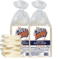 Crust Away Crustless White Bread 7 Clean Ingredients Non-GMO, Kosher, All...