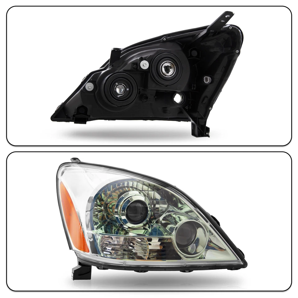 Conjunto de faros para Lexus GX470 2003-2009 cromados sin equipamiento deportivo par L+R Foto 3 de 4