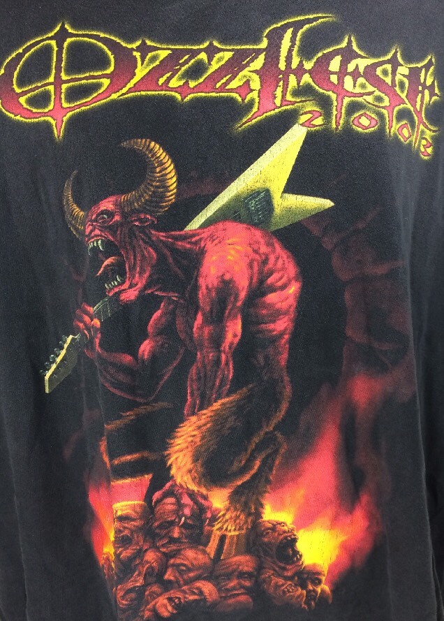 ミュージシャン Ozzfest 2003 Vintage Tour T-Shirt True Vintage Ozzfest Concert T-Shirt Tour 2003 Size XL Ozzy