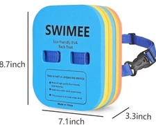 SWIMEE Back Float Adjustable 3 Layers Swim Belt For Kids Under 60 lbs