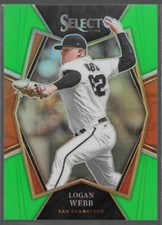 2022 Panini Select Logan Webb Premier Level Neon Green /99 San Fran Giants #141