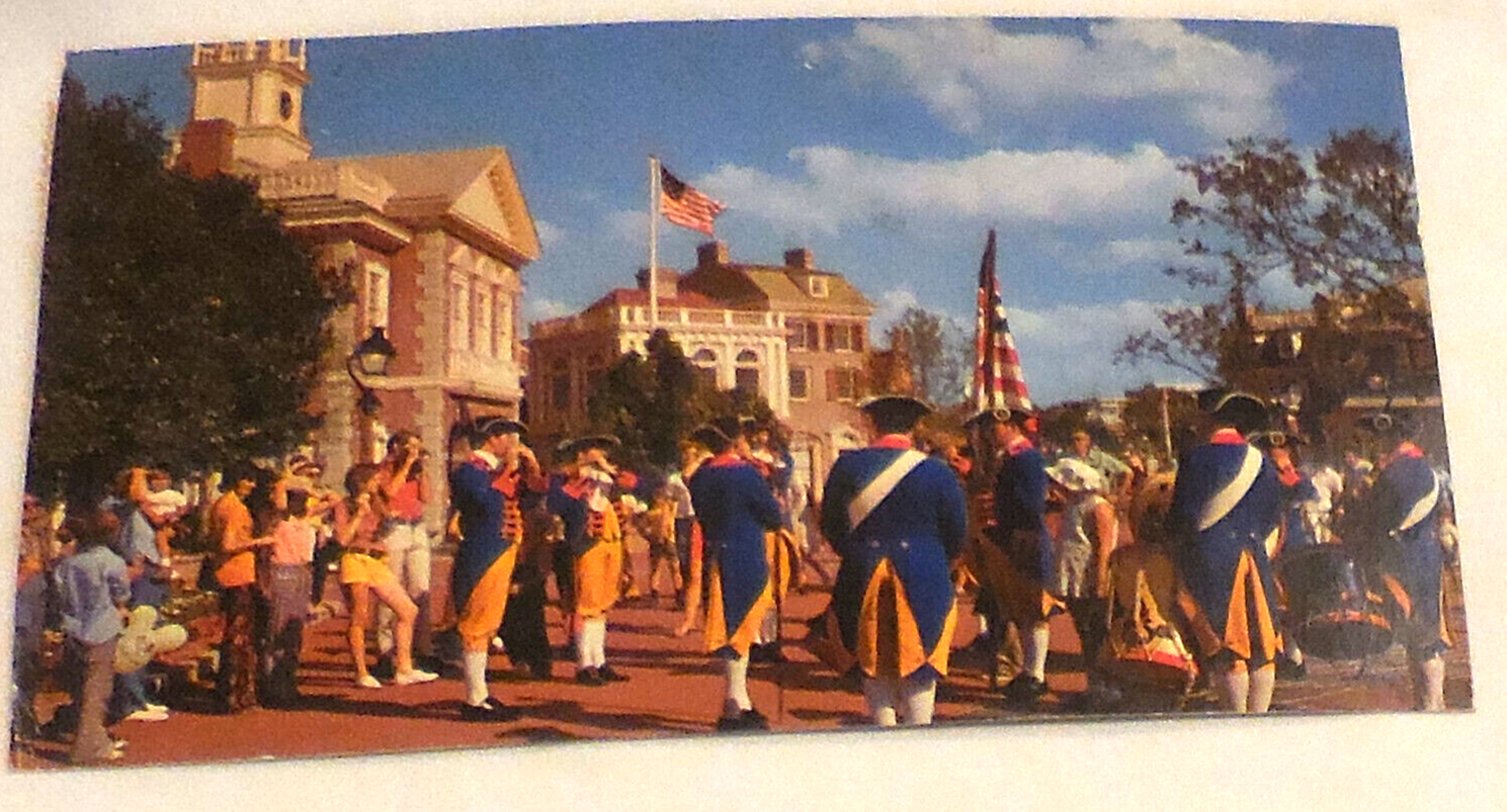 1972 Walt Disney World Florida Liberty Square Fife Postcard Vintage