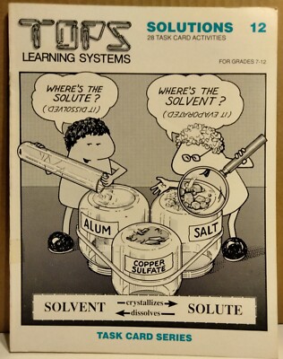 TOPS Learning Systems Solution 28 Task Card Activities Grade 7-12 by Ron Marson